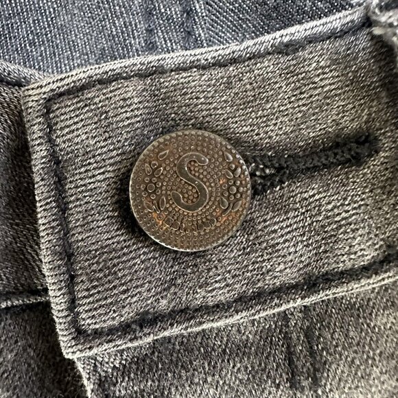 Sundance Jeans Womens Gray Denim Primrose Skinny Sequined Diamond Sz 26 - Picture 7 of 16